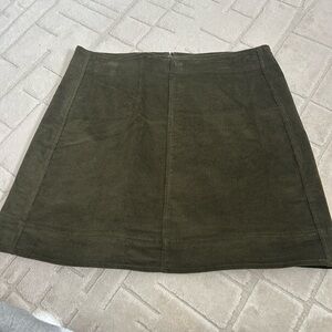 Banana Republic Dark Green Corduroy Mini Skirt